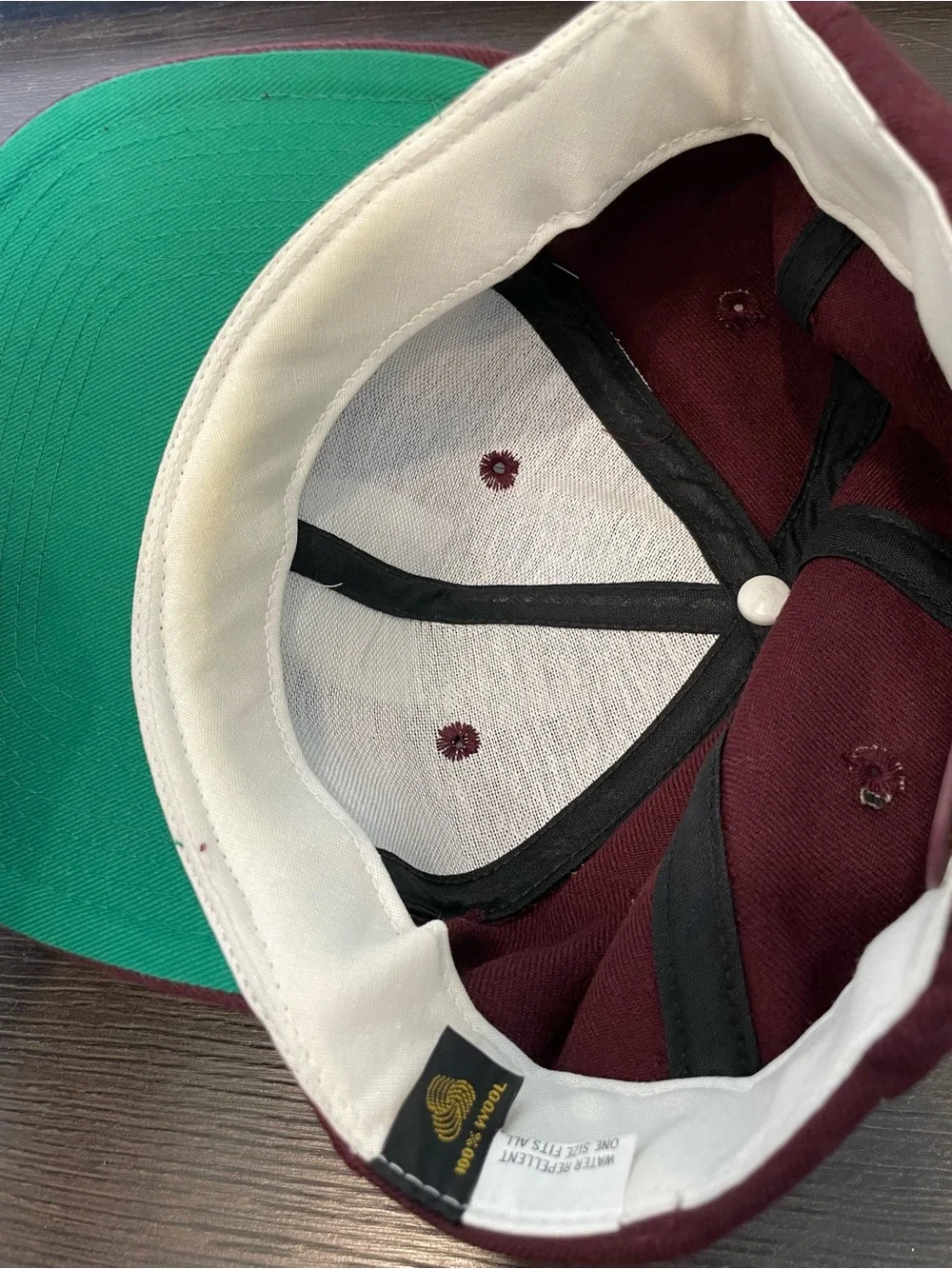 Harvard University Veritas Embroidered Hat Cap Maroon Snapback Wool